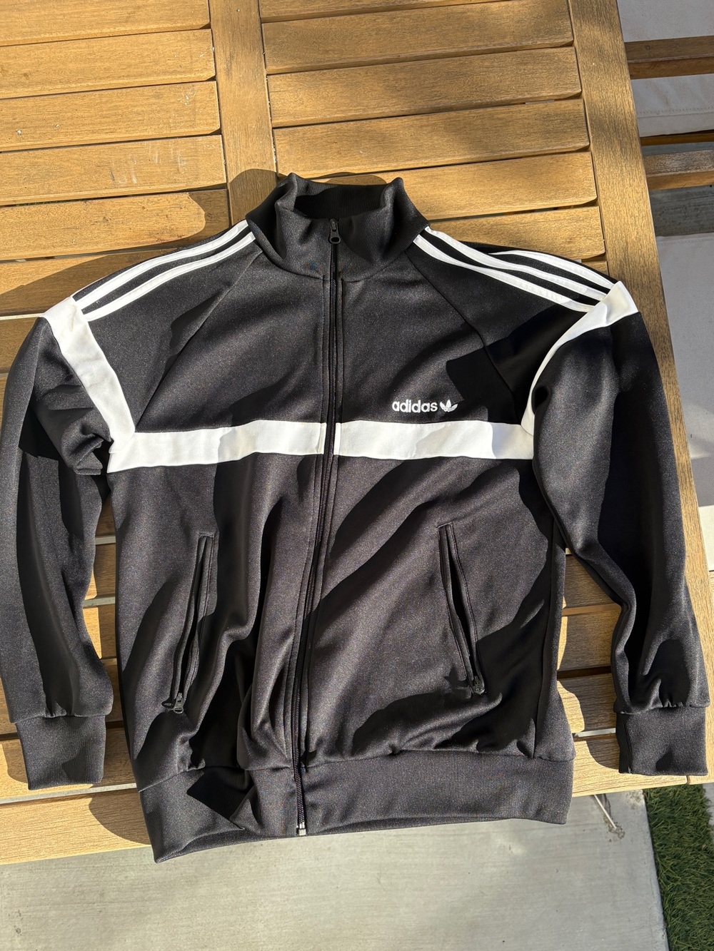 Adidas Original Black and White Lightweight Track Jacket